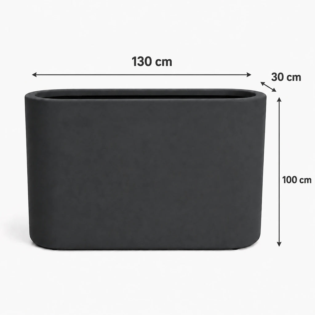 Büyük Oval Separatör Saksı 130×30×100 cm | İç ve Dış Mekân