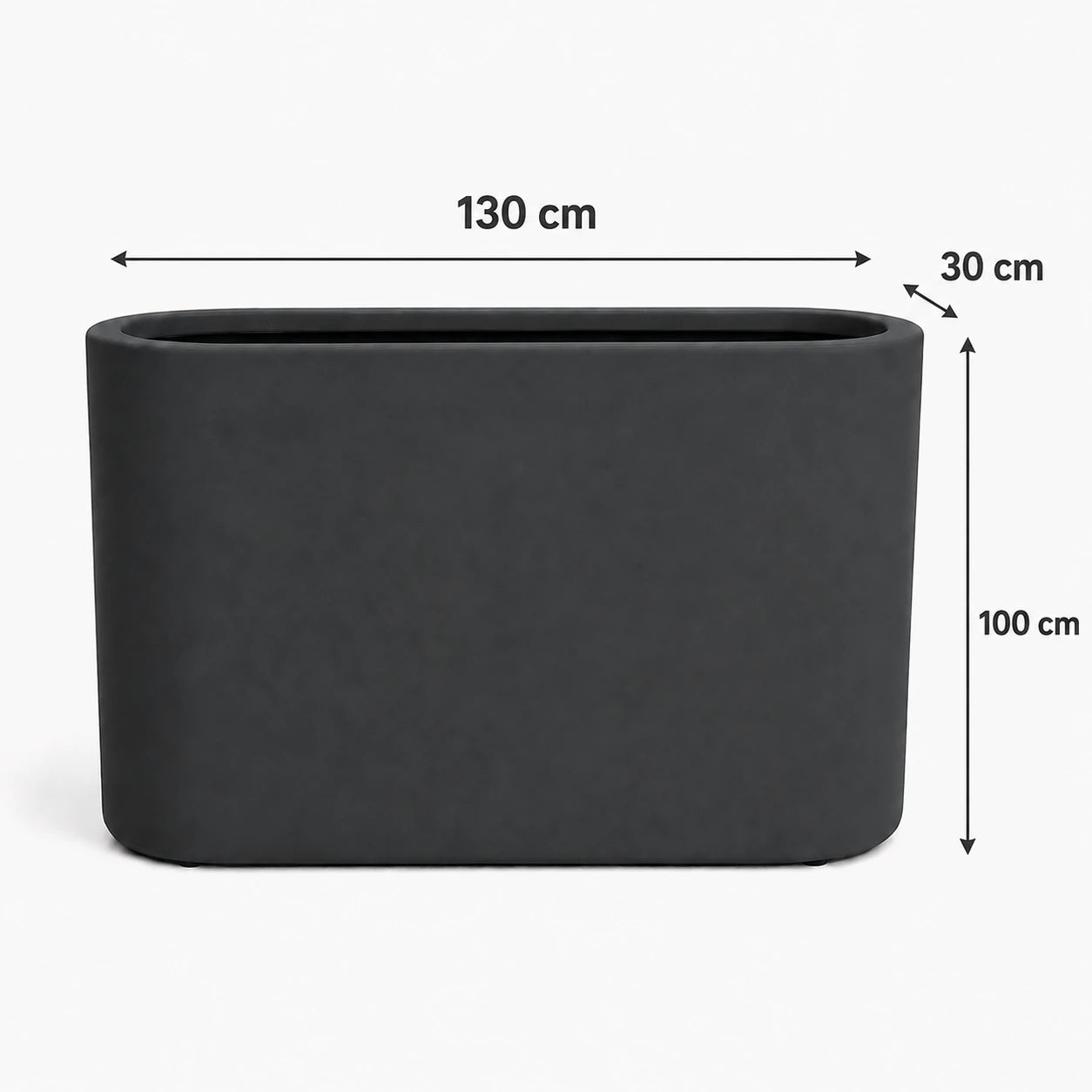 Büyük Oval Separatör Saksı 130×30×100 cm | İç ve Dış Mekân
