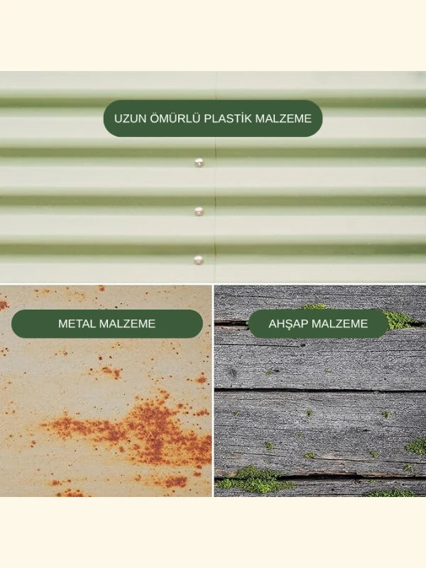 Modüler Yükseltilmiş Bahçe Yatağı Şekilli Seri No:27 - 300x165x30 cm