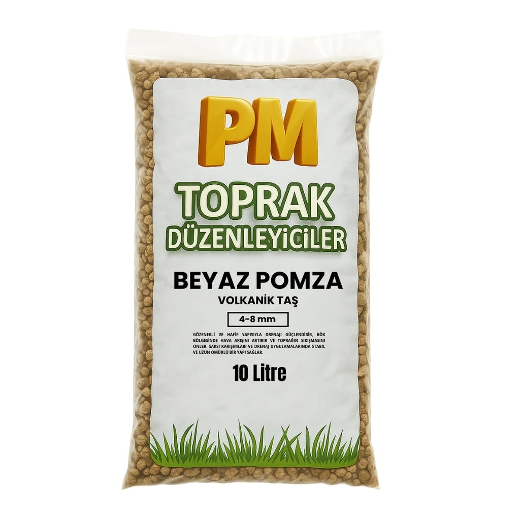 Beyaz pomza 4-8 mm 10 litrelik ambalaj