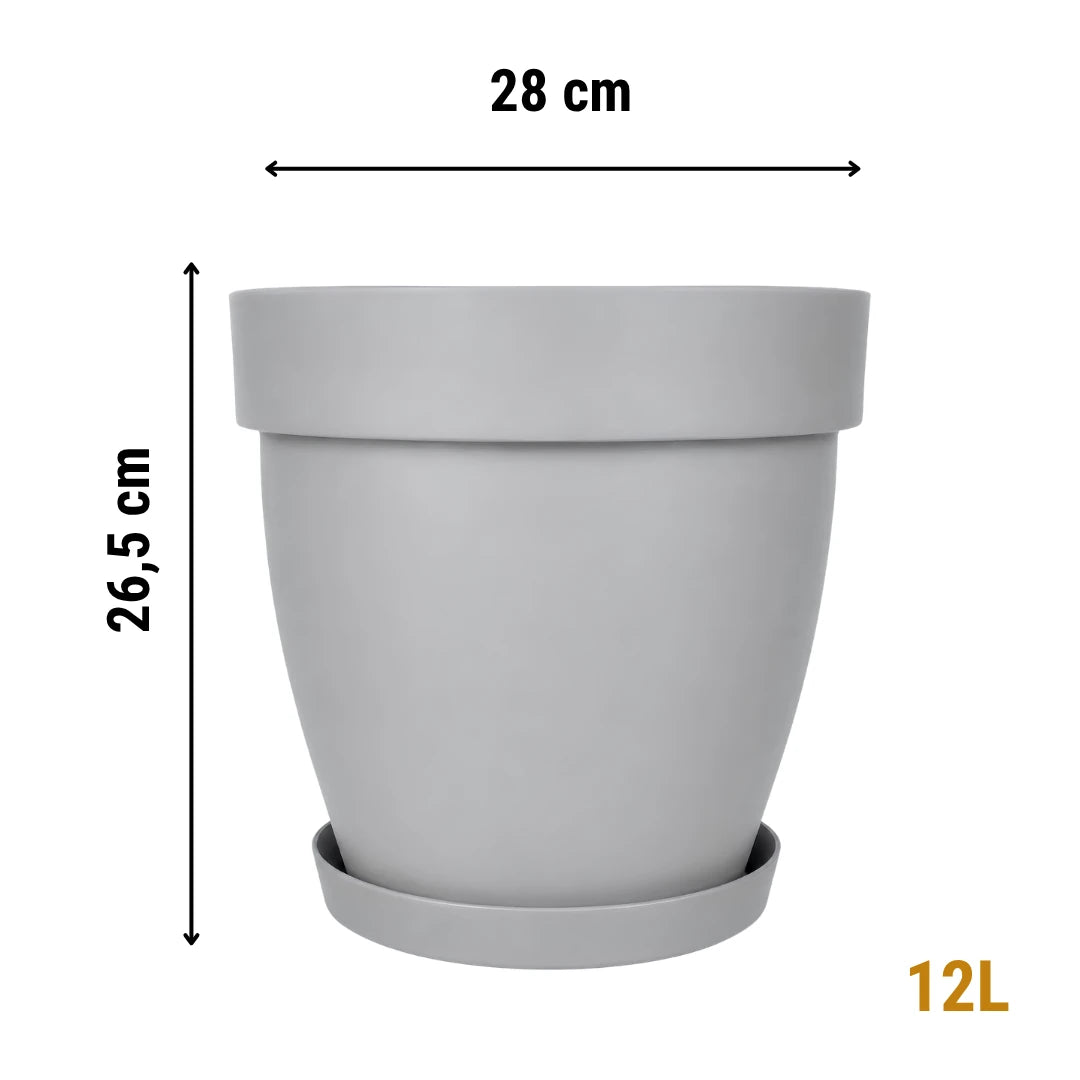Cornet İç ve Dış Mekân Tabaklı Dekoratif Saksı 12 Litre