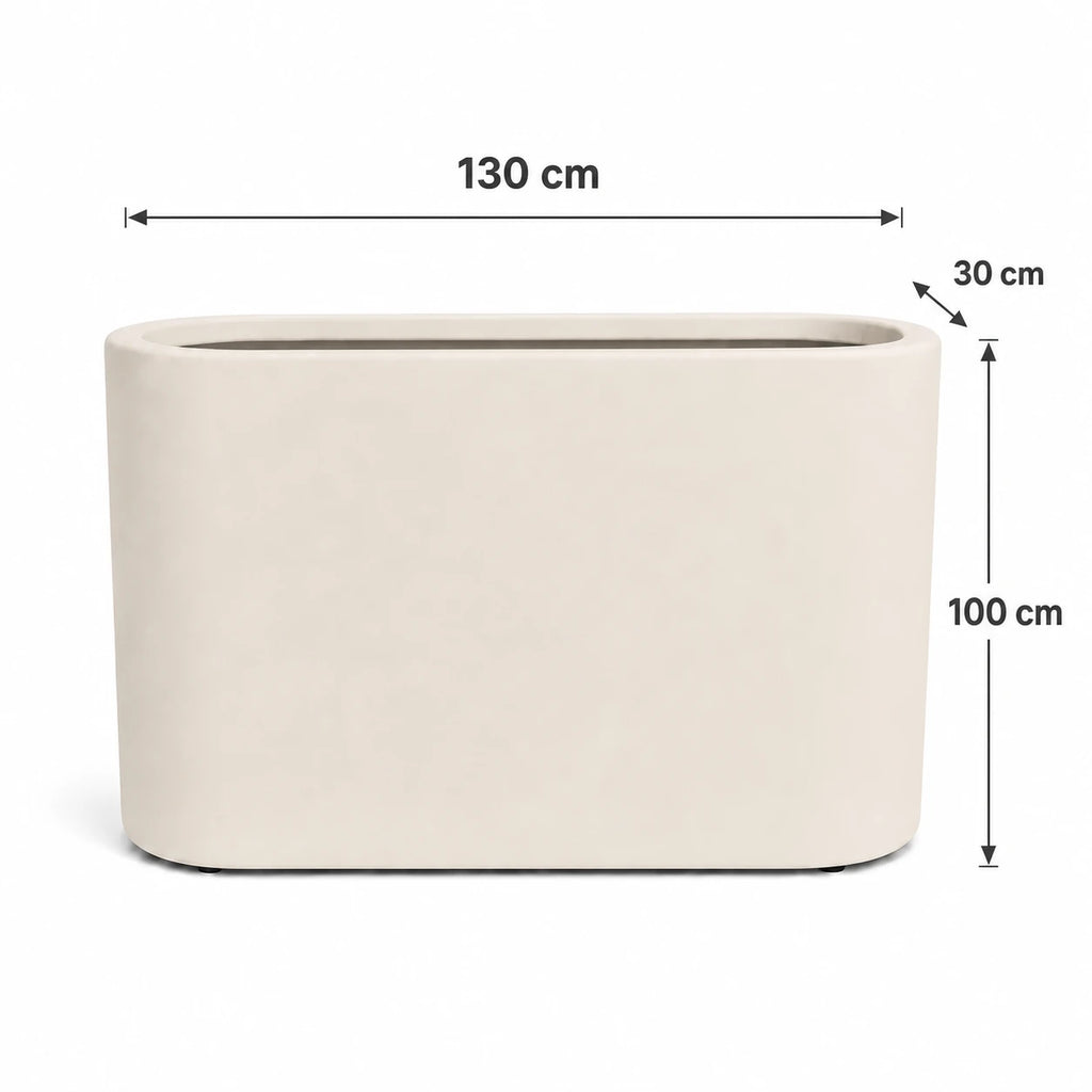 Büyük Oval Separatör Saksı 130×30×100 cm | İç ve Dış Mekân