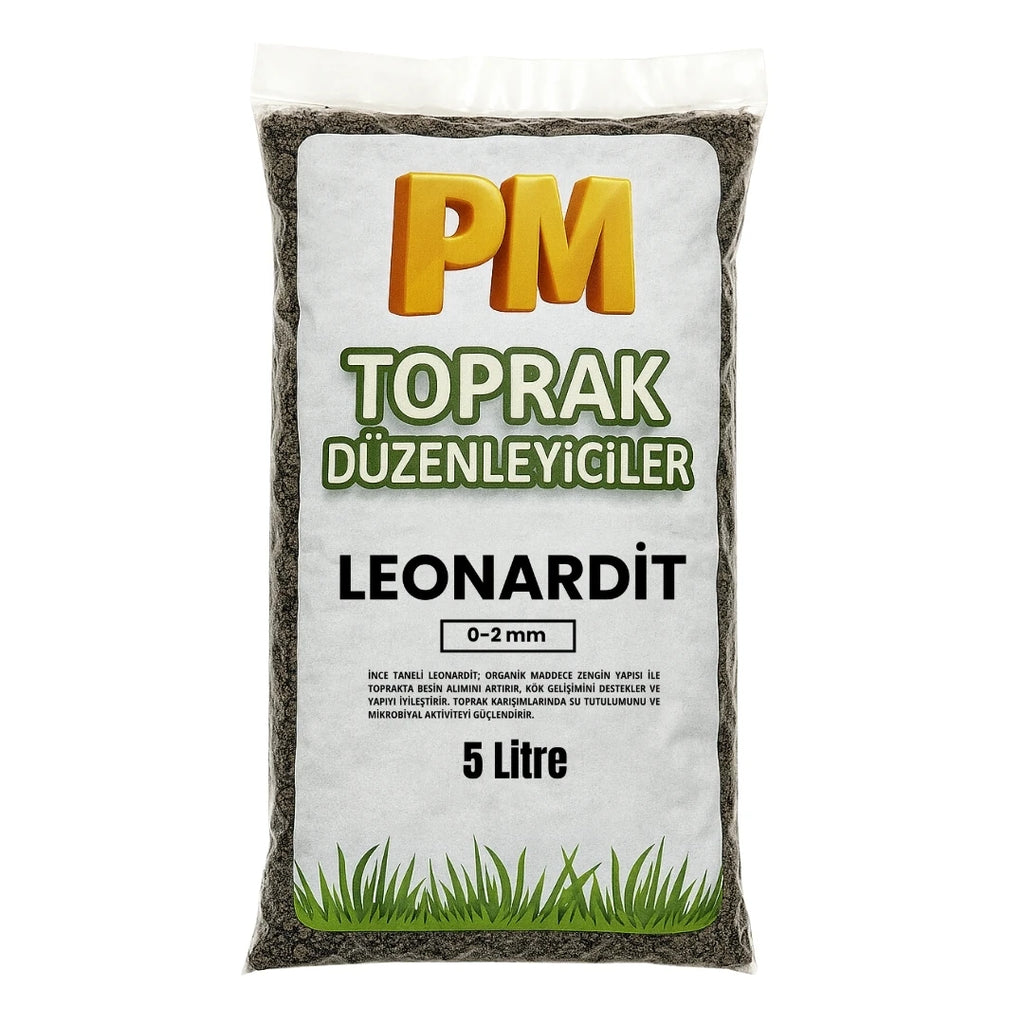 Leonardit 0-2 mm – ince taneli toprak besleyici ve yapı güçlendirici, 5 litre