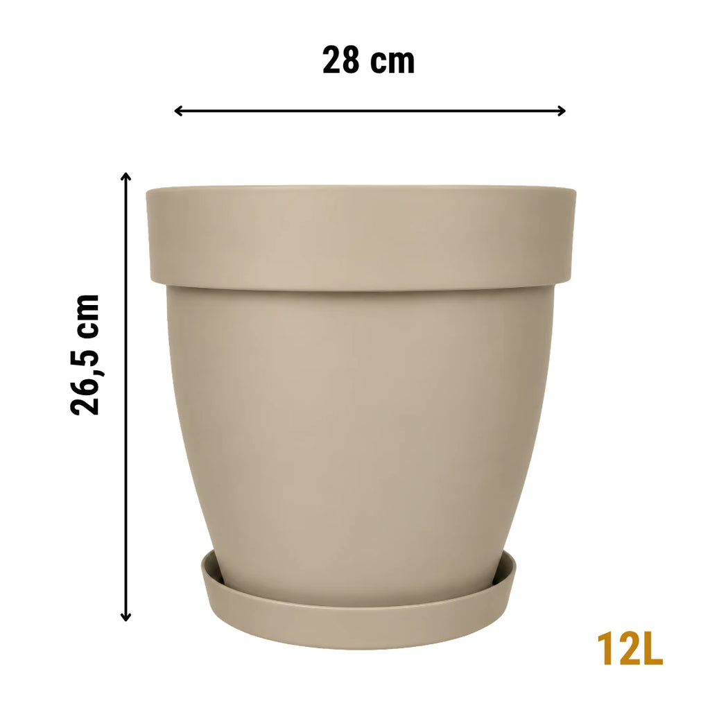 Cornet İç ve Dış Mekân Tabaklı Dekoratif Saksı 12 Litre