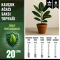 Kauçuk ağacı (Ficus elastica) için 20 litrelik saksı toprağı paketi