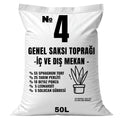 Genel saksı toprağı 50 litre – iç ve dış mekân bitkileri için karışım paketi (No 4)