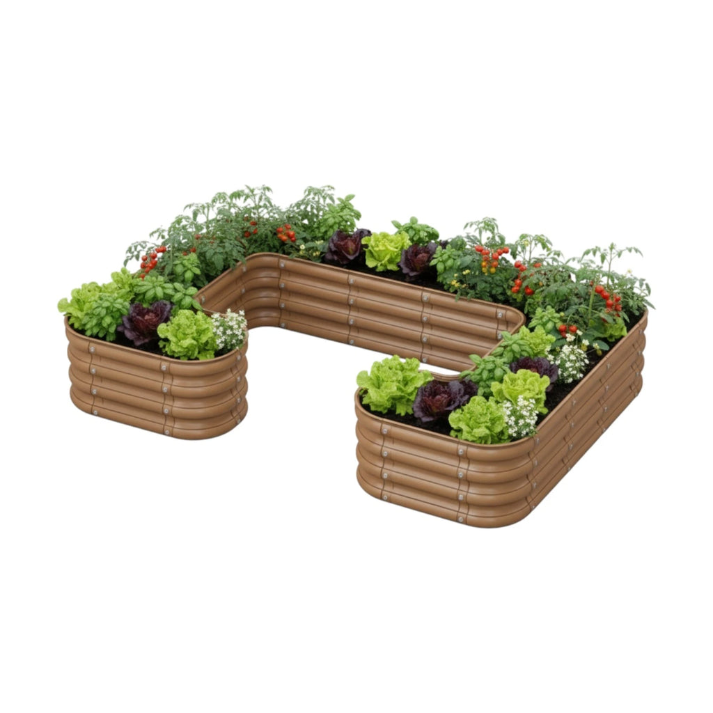 Modüler Yükseltilmiş Bahçe Yatağı Şekilli Seri No:26 - 165x110x30 cm
