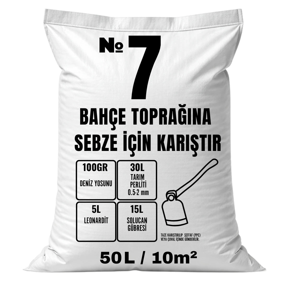 50 litrelik bahçe toprağı güçlendirici sebze karışımı paketi (No 7)