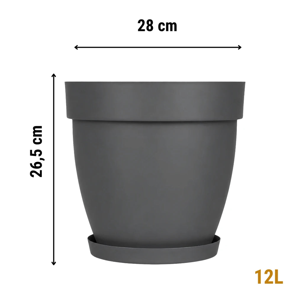 Cornet İç ve Dış Mekân Tabaklı Dekoratif Saksı 12 Litre