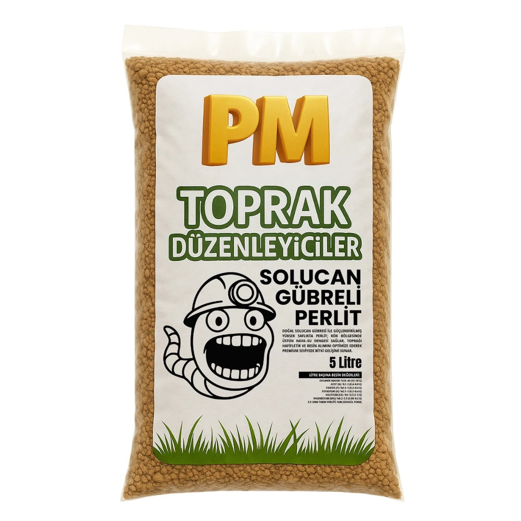 PM solucan gübreli perlit 5 litre – havalandırıcı ve besleyici granül karışım
