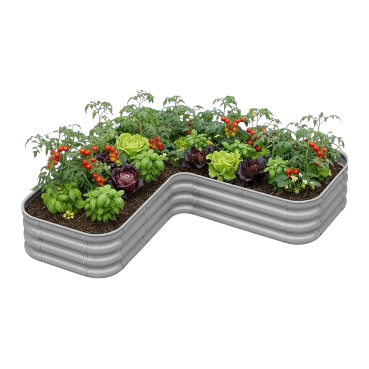 Modüler Yükseltilmiş Bahçe Yatağı Şekilli Seri No:20 - 140x140x30 cm