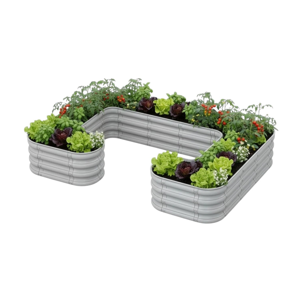 Modüler Yükseltilmiş Bahçe Yatağı Şekilli Seri No:26 - 165x110x30 cm