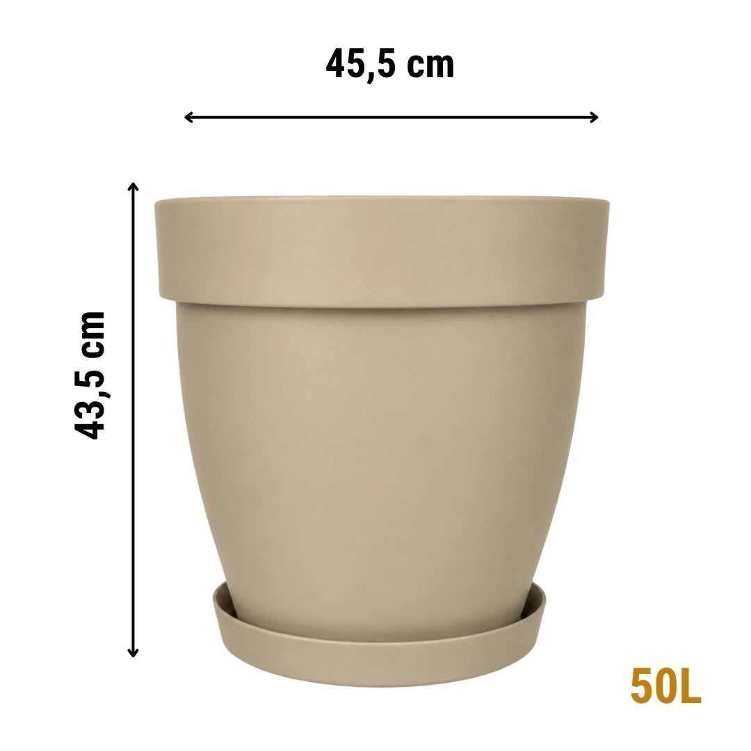 Cornet İç ve Dış Mekân Tabaklı Dekoratif Saksı 50 Litre