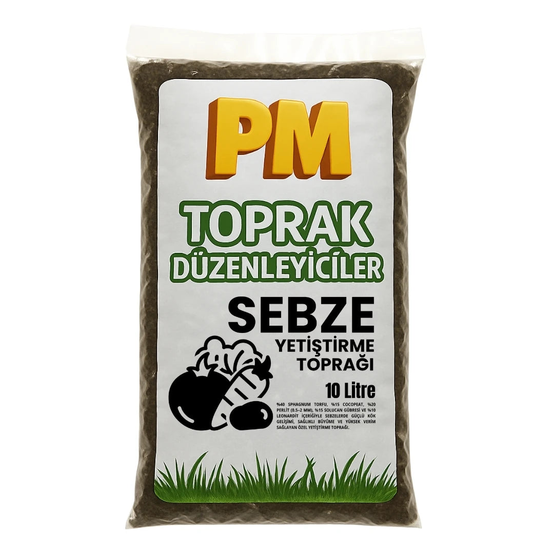 Sebze yetiştirme toprağı 10 litre – saksı ve bahçe uyumlu organik karışım