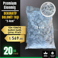 Dekoratif beyaz dolomit taşı 2-4 cm, 20 kg – yürüyüş yolu ve geniş alan için iri tane
