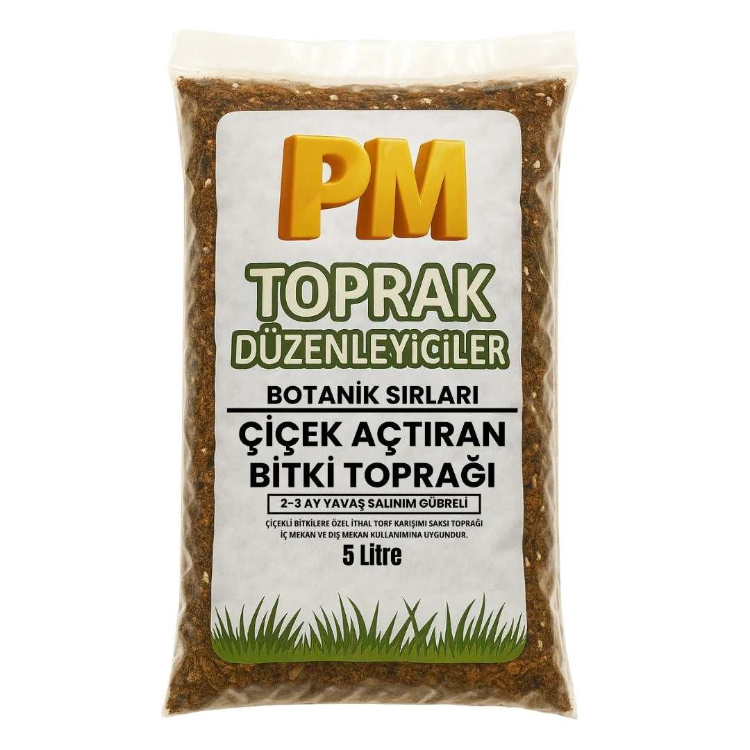 Çiçek Açtıran Bitki Toprağı – 2-3 ay yavaş salınımlı gübreli torf ve perlit karışımı, 5 litre