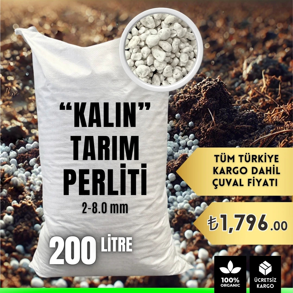 200 litrelik kalın tarım perliti çuvalı – 2-8 mm iri granül perlit