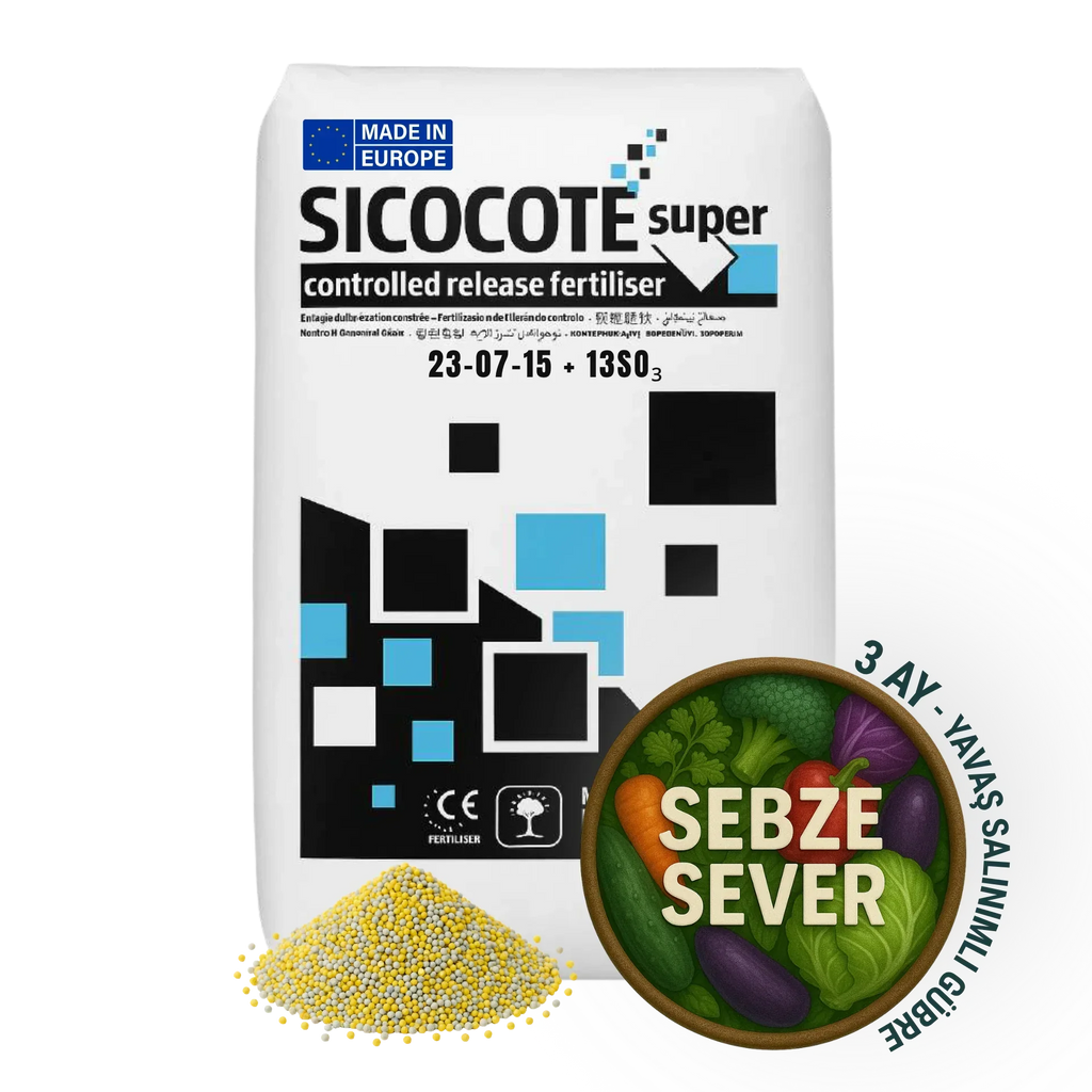 SICOCOTE Super CRF 23-07-15 + 13SO₃ | Kontrollü Salınımlı Granül Gübre | 25 KG | Made in EU - ambalajlı gübre ürünü görseli