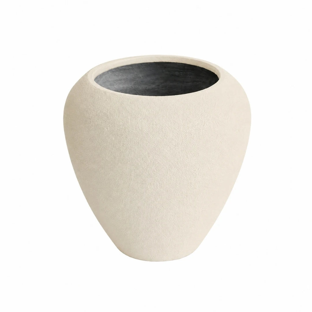 İnce damla fiber saksı 36x40 cm – tabana doğru incelen damla formlu saksı