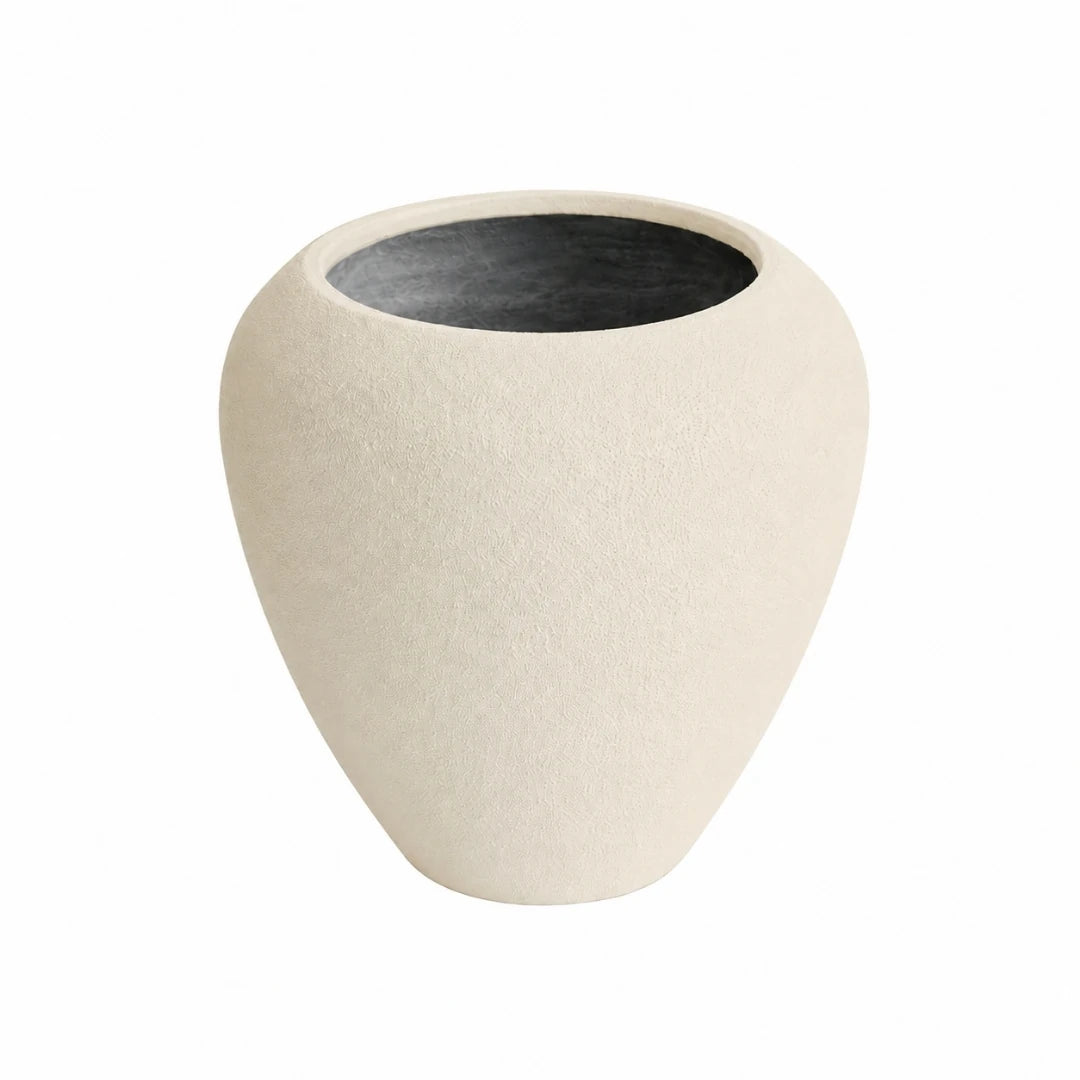 İnce damla fiber saksı 36x40 cm – tabana doğru incelen damla formlu saksı