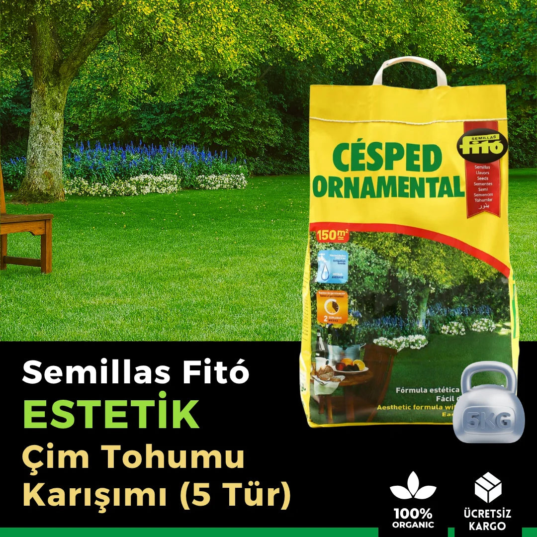 Semillas Fitó estetik ithal çim tohumu – 5 türlü karışım, 150 m²