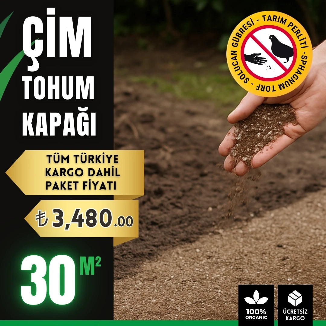 Çim kapak toprağı 300 litre – 30 m² alan için torf, solucan gübresi ve perlit karışımı