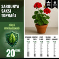 Sardunya (Pelargonium) için 20 litrelik özel toprak karışımı paketi