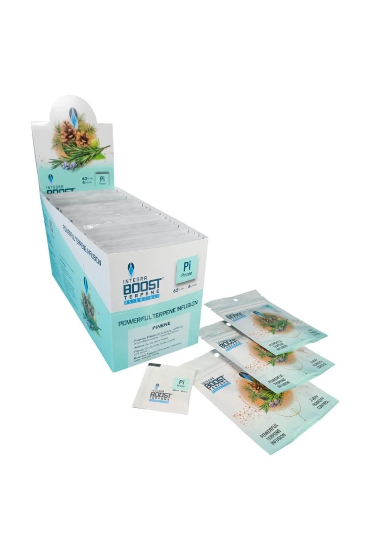 Integra Boost %62 pinene 4 gr – beyaz paket üzerinde terpen adı ve Integra Boost yazısı