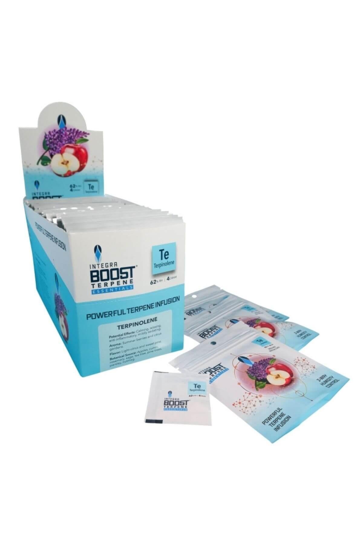 Integra Boost %62 terpinolene 4 gr – beyaz paket üzerinde terpen adı ve Integra Boost yazısı