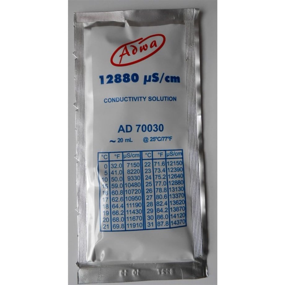 Adwa Tek Seferlik EC Standardı Poşeti – AD6020 (1413 µS/cm) ya da AD70030 (12,88 mS/cm)