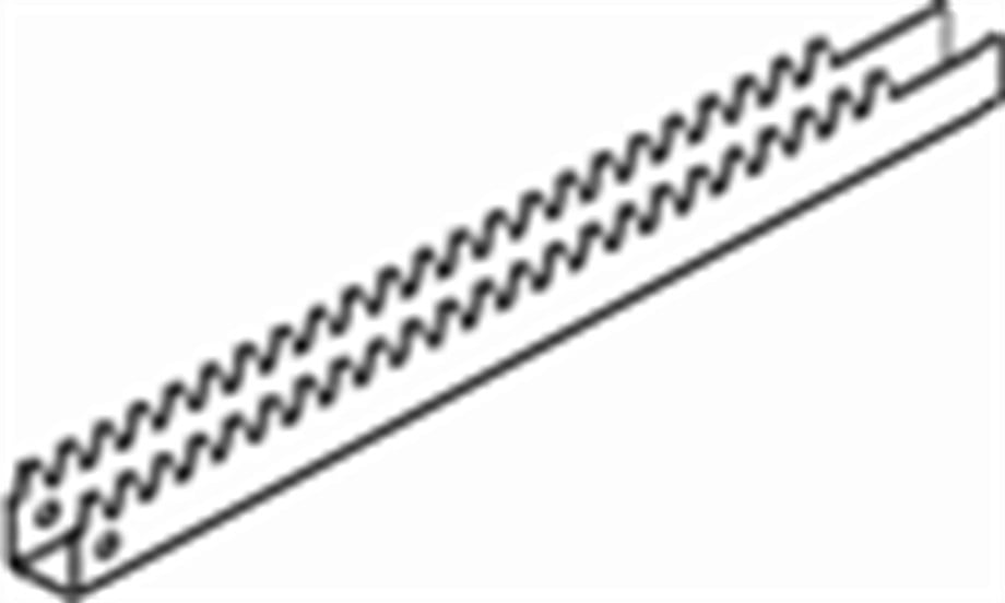 Havalandırma Penceresi Dişli Çubuğu – 120 cm Boy, 2 mm Sac, A ve D Pinyonlara Uygun