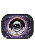 Küçük metal tepsi Astronot – 18x13 cm alüminyum tepsi ve uzay temalı renkli yüzey baskısı