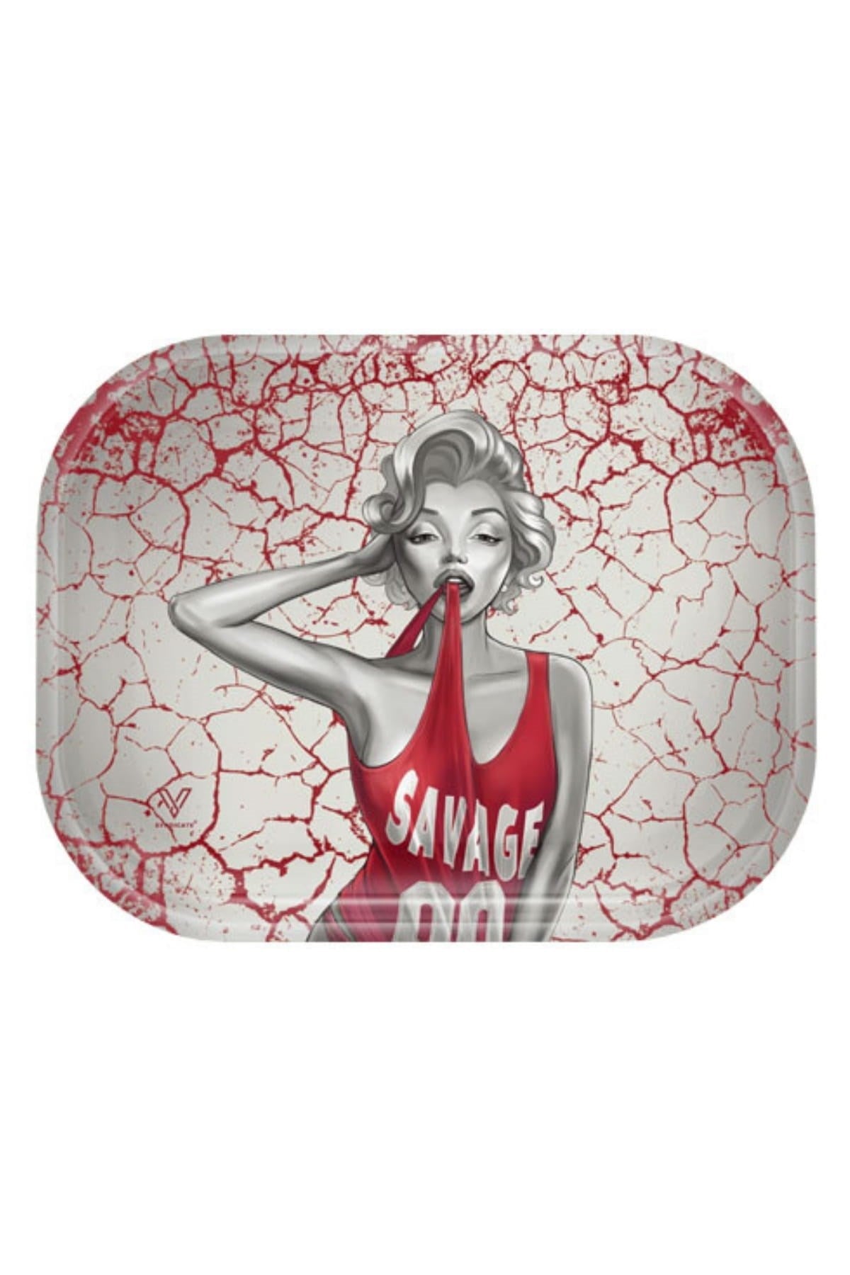 Küçük metal tepsi Dank Diva – 18x13 cm alüminyum tepsi ve renkli figürlü yüzey baskısı görseli