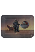 Küçük metal tepsi Space Warrior – 18x13 cm hafif alüminyum tepsi ve yuvarlatılmış yüksek kenarları
