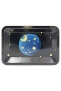 Küçük metal tepsi Starry Skynight – preslenmiş metal tepsi ve gece gökyüzü temalı renkli baskısı