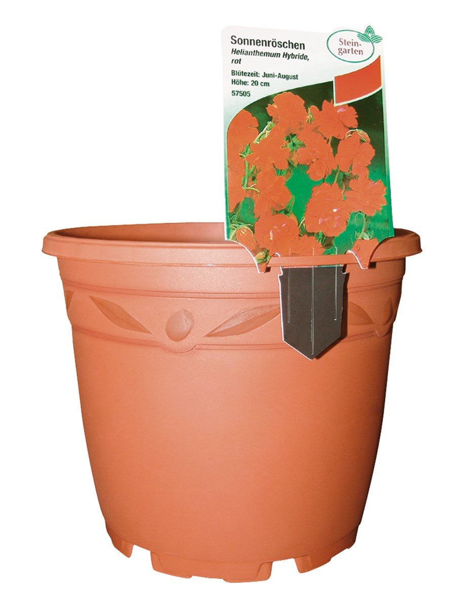 Toprak Renkli Teku MDD 21 Yuvarlak Saksı, 4 L – Enjeksiyon Plastik, 3 Adet