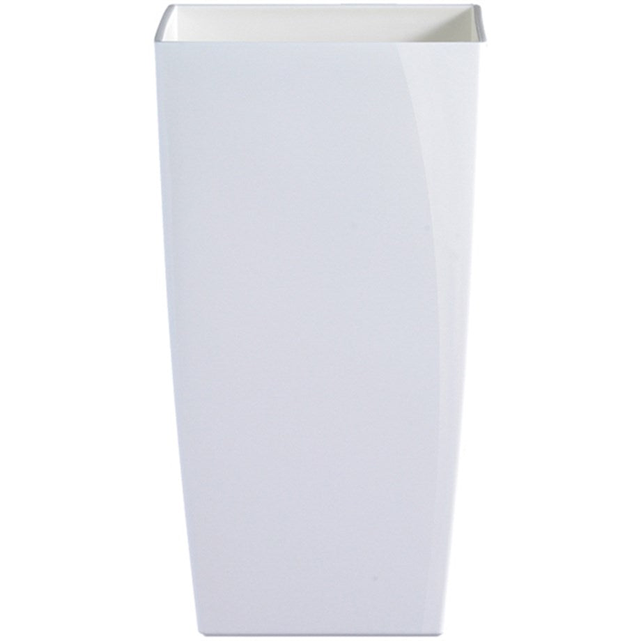 Yüksek Kare Saksı Kabı Elho Milano – 47 cm ve 55 cm Boy, Beyaz / Kırmızı / Siyah