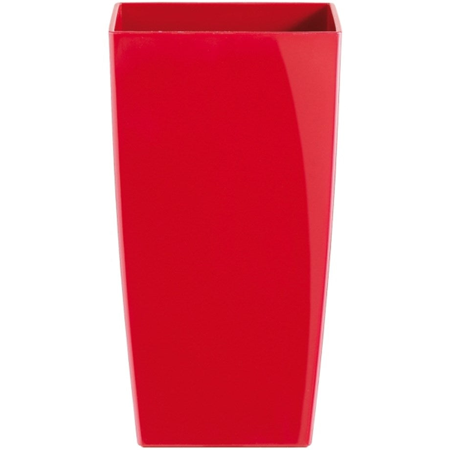 Yüksek Kare Saksı Kabı Elho Milano – 47 cm ve 55 cm Boy, Beyaz / Kırmızı / Siyah