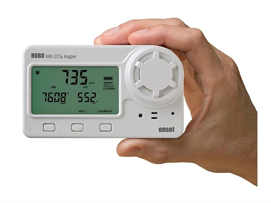 HOBO MX1102 Karbondioksit, Sıcaklık ve Nem Kaydedicisi – Onset, Bluetooth, Ekranlı