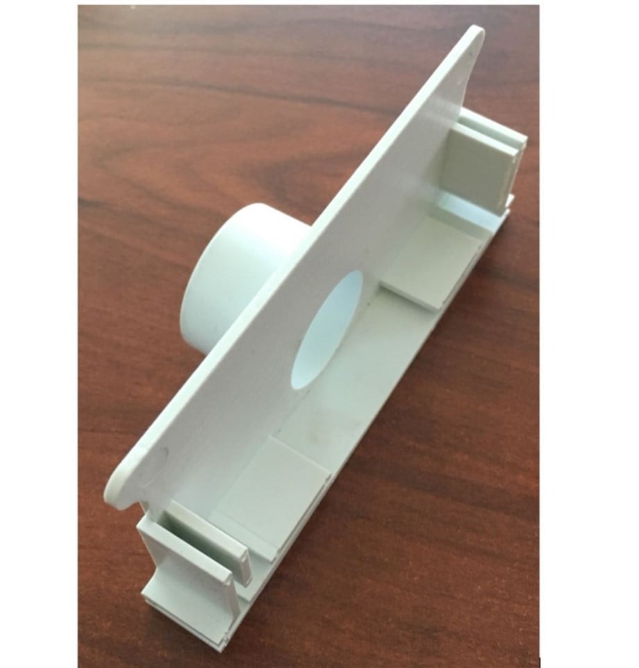 100 × 40 mm NFT Hidroponik Kanal Çıkış Kapağı – 1 İnç (32 mm) Drenaj Ağızlı
