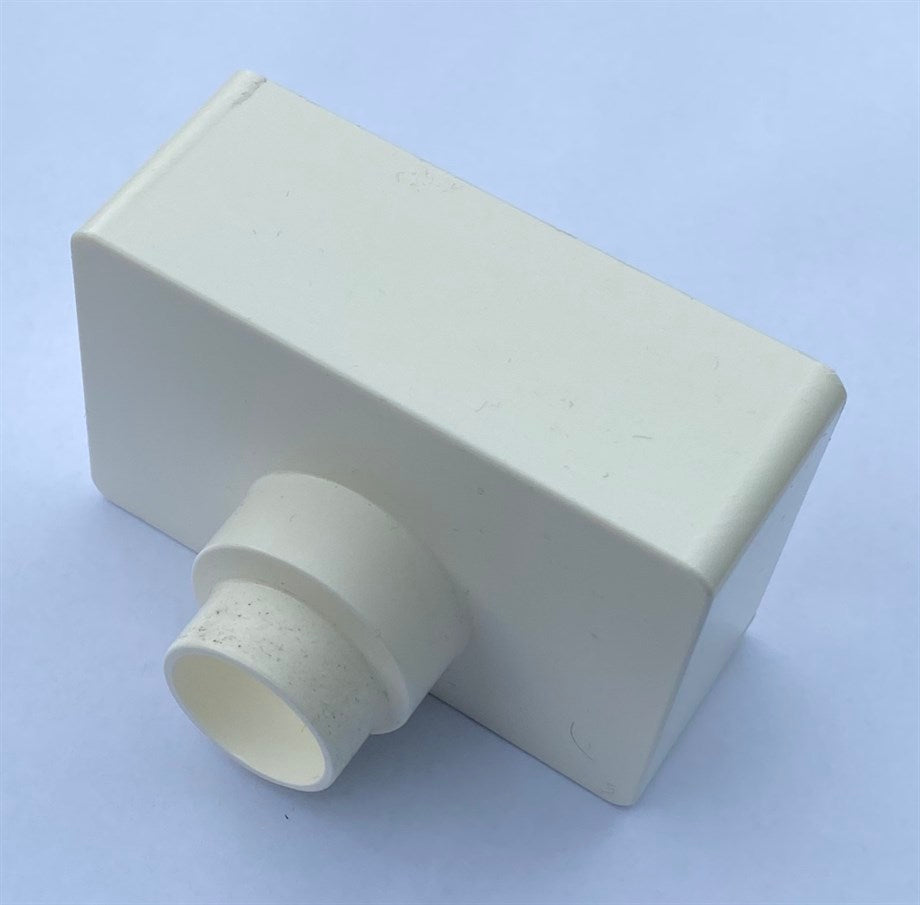 80 × 50 mm NFT Kanal Uç Kapağı – Kademeli 25/32 mm Hortum Ağzı, 3 Adet
