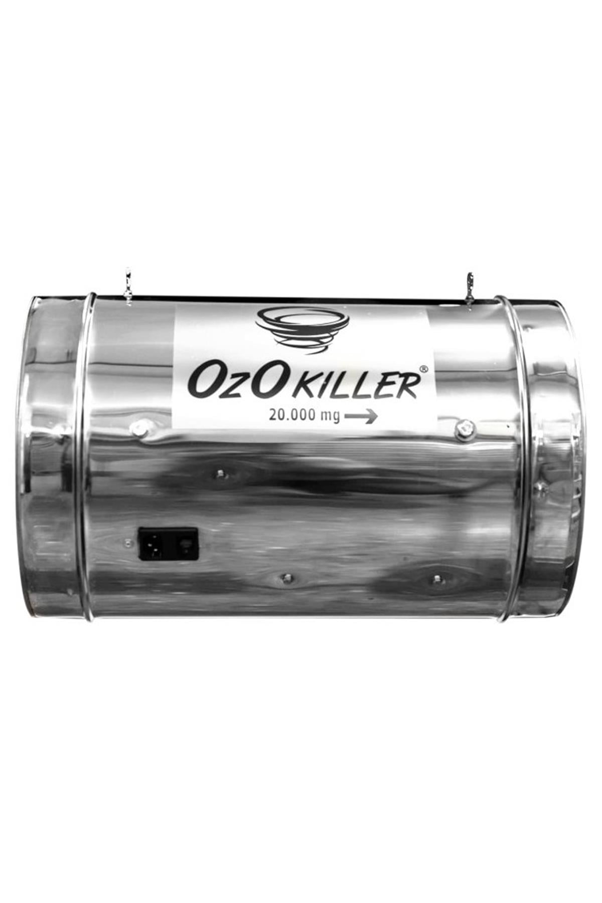 Ozokiller 315 mm 20000 mg ozon jeneratörü – yüksek kapasiteli metal gövde ve geniş kanal flanşı