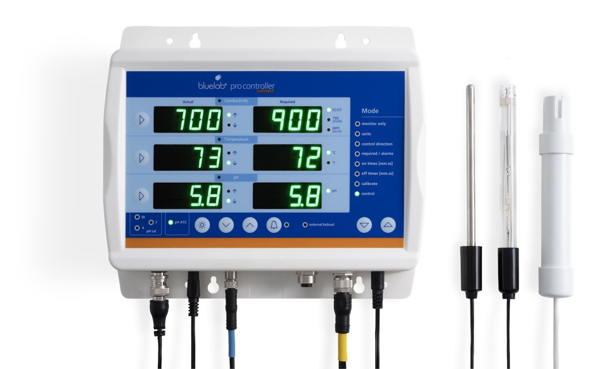 Bluelab Pro Controller Connect – Besin Deposu İçin pH, İletkenlik ve Sıcaklık Yönetimi