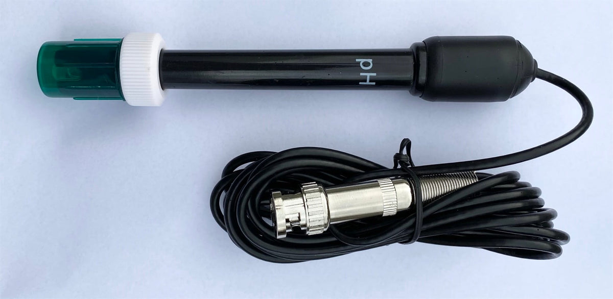 BNC Fişli Üç Metre Kablolu Yedek pH Elektrodu – Depo ve Kontrol Cihazları İçin, 1 Bar