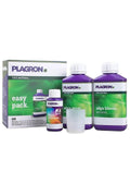 Plagron Easy Pack Organic – üç adet Plagron besin şişesi ve karton ambalajıyla birlikte ürün görseli