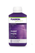 Plagron Sugar Royal 1 litre – beyaz plastik şişe, kulplu kapak ve Sugar Royal yazılı mor ürün etiketi