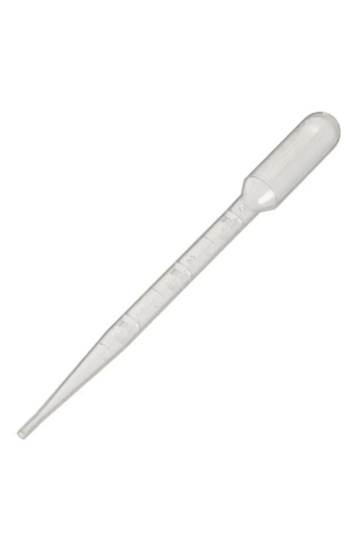 Plastik pipet 3 ml – şeffaf gövdeli, sıkıştırmalı hazneli küçük hacimli damlalık ölçüm pipeti