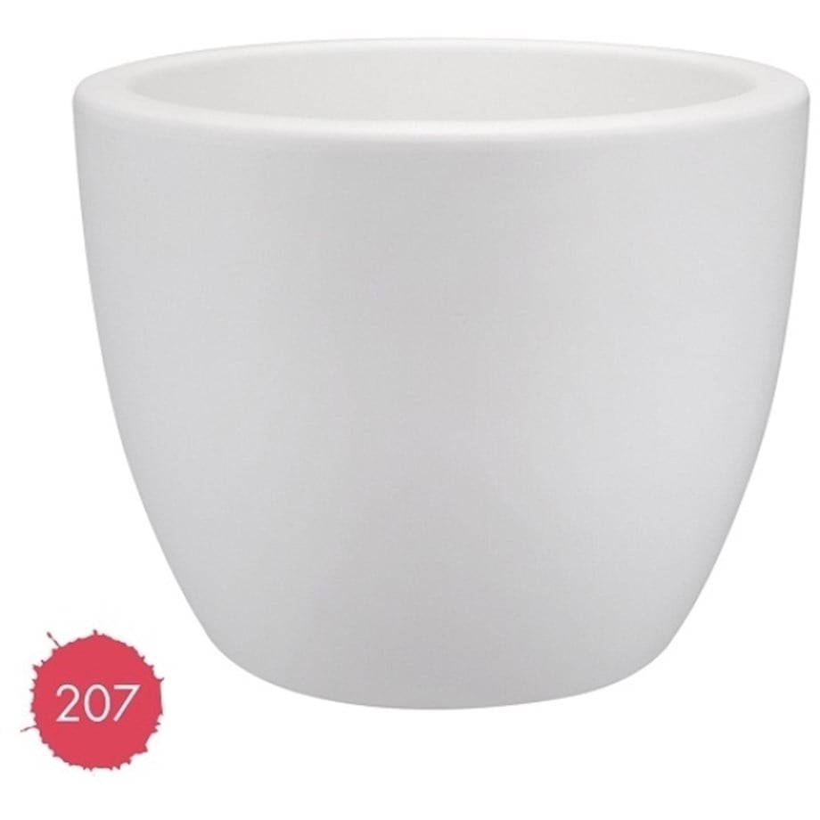 Fuşya Elho Pure Soft Round Saksı, Tekerlekli – 40 cm Model, 25 Litre, İç/Dış Mekân