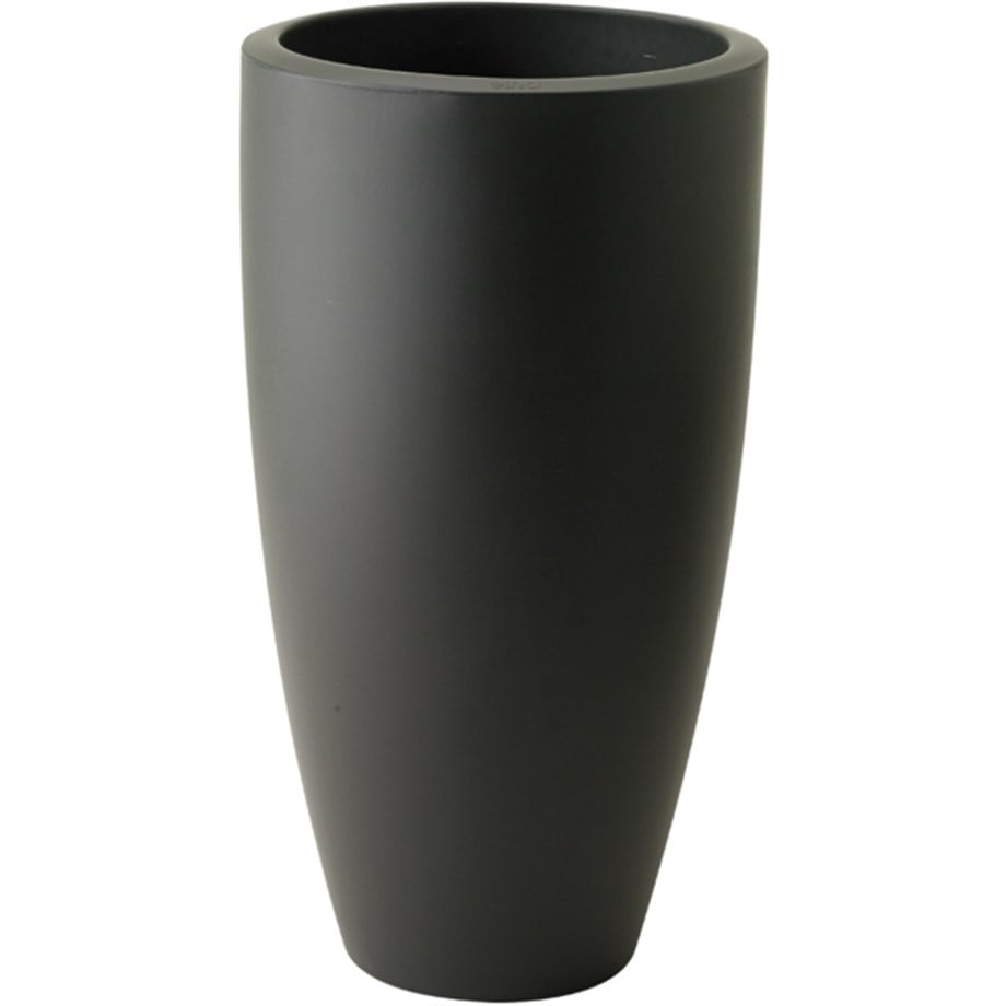 90 cm Boyunda Elho Pure Soft Round High 50 Saksı – 38 L, Çift Cidarlı, Beyaz/Antrasit