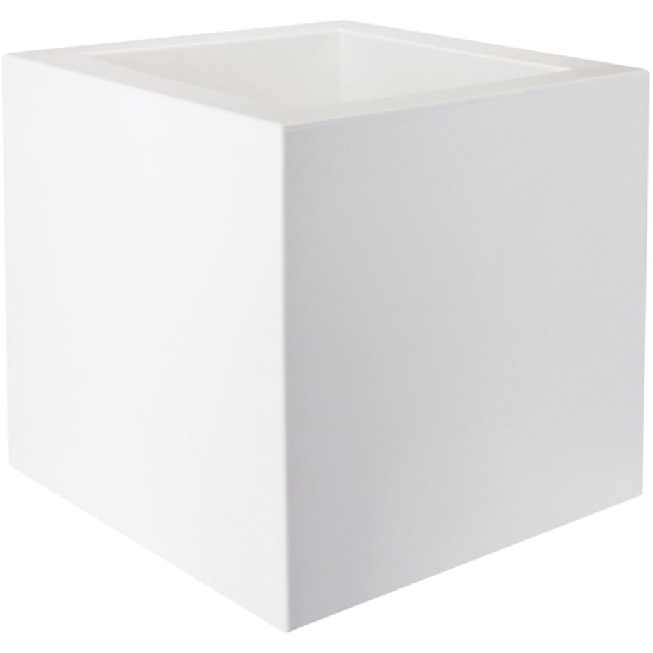 Tekerlekli Elho Pure Square 40 Kare Saksı – 23 Litre, Polietilen, Beyaz / Antrasit
